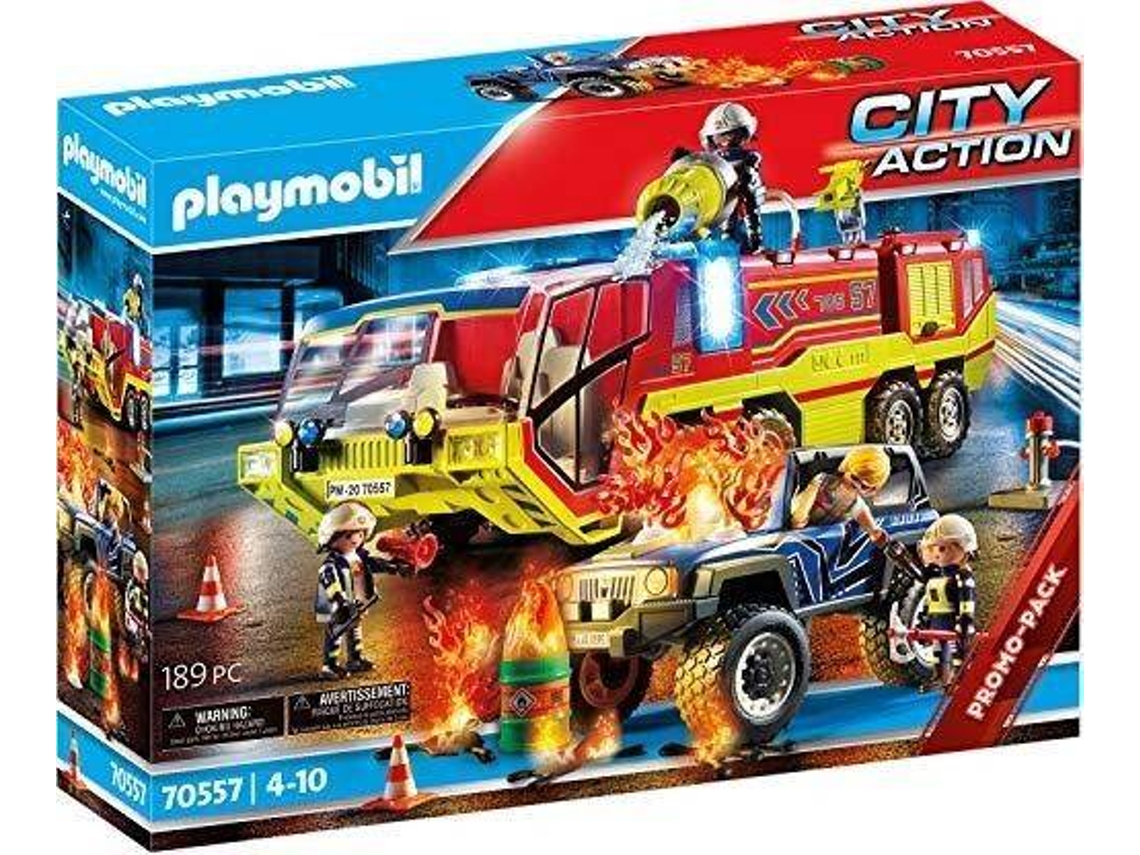 Brinquedo Caminhão Bombeiros Resgate Vermelho Com Luz e Sirene