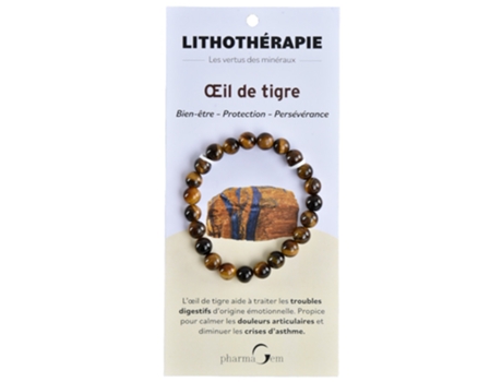 Pulseira de Litoterapia Olho de Tigre 8 Mm PHARMAGEM