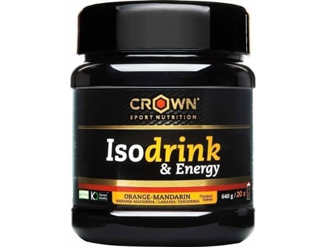 Bebida CROWN SPORT NUTRITION Iso & Energy Isotónico Con Distintos Carbohidratos, Sales Minerales, Bcaa,Sabor Y Textura Suaves, (640 G  - Naranja)