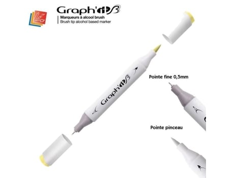 Marcador de álcool GraphIT Brush Marker da GraphIT - Cartela de cores Graphit 1170 - Ponta dupla