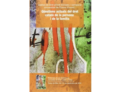 Livro Questions Actuals Dret Catala De La Persona Familia de VVAA (Catalão)