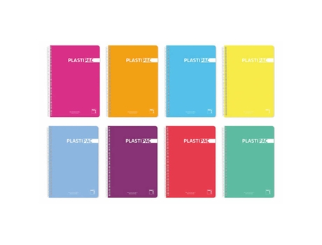 Caderno Pacsa Plastipac Multicolor 80 Folhas Din A4 5 Unidades