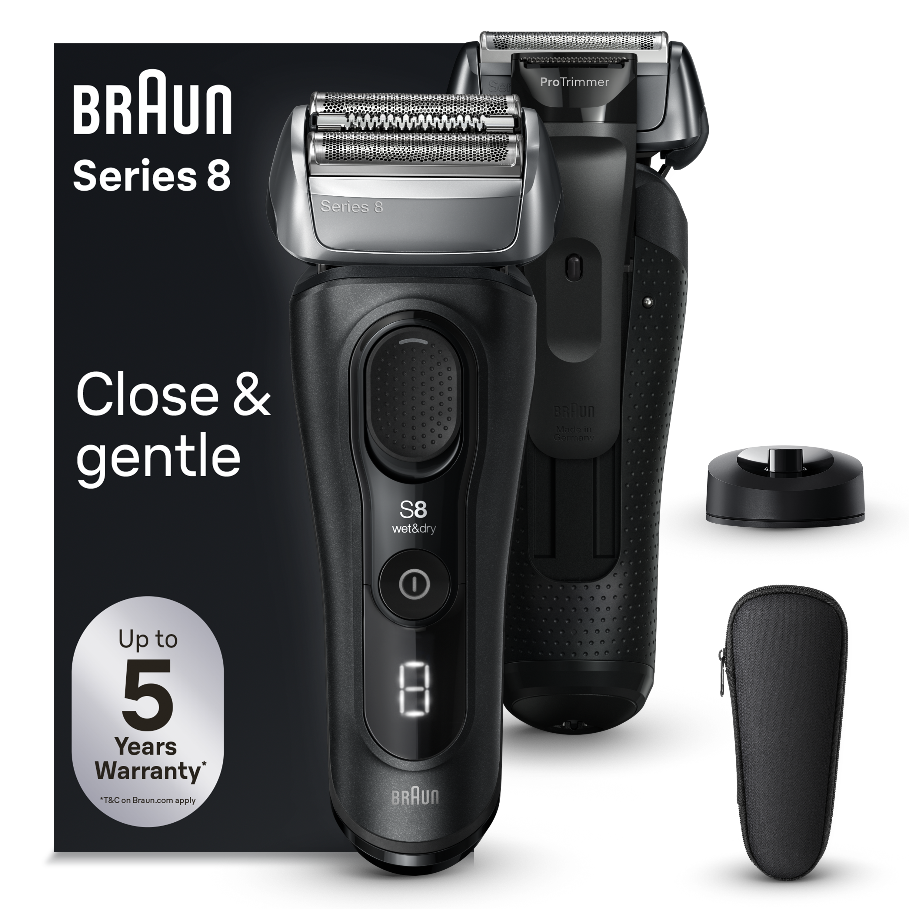 Máquina de Barbear BRAUN Series 8 8510s (Autonomia 60 min - Bateria)