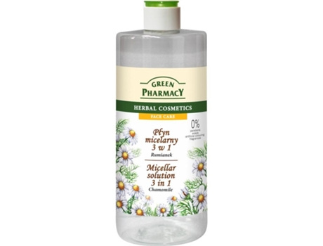 Farmácia micelar verde 3 em 1 camomila 500ml de água