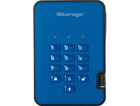 Disco HDD externo ISTORAGE diskAshur 2 Azul 2 TB (Azul - 2 TB - USB 3.1)