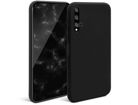 Capa Série Nova Fina Acabamento para Honor, Huawei Huawei Nova 5T / Honor 20 MOOZY Textura Macia Preto