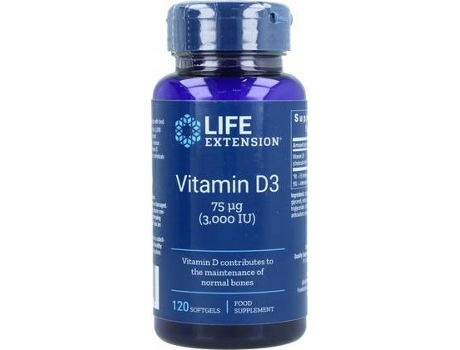 Suplemento Alimentar LIFE EXTENSION Vitamina D (120 pérolas)