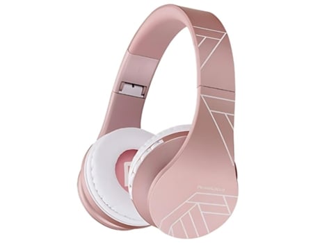 Auscultadores Lc Dourado POWERLOCUS Bluetooth Rosa