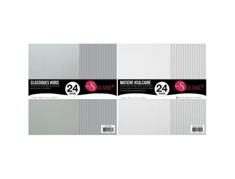 48 Papéis de Scrapbooking Limestone + Grey 300G/M² Sultane