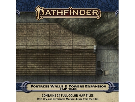 Livro pathfinder flip-tiles: fortress walls & towers expansion de jason a. engle,stephen radney-macfarland (inglês)