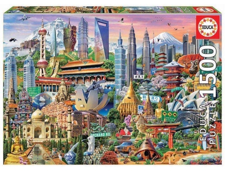 Puzzle  Símbolos De Asia (1500 Peças)