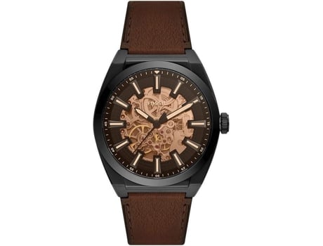 FOSSIL Relógio Masculino Automático Analógico Pulseira de Couro Marrom Me3207