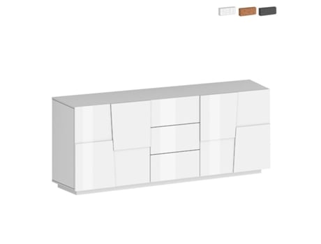 Aparador Moderno para Sala de Estar com 3 Gavetas e 2 Portas 220X44X86Cm Margaux WEB FURNITURE