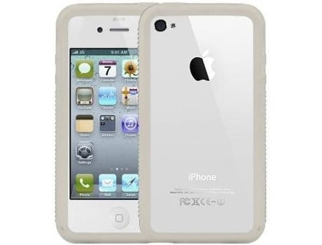 Capa iPhone 4 LOGOTRANS Burl Series Branco