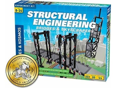 Kit de Ciência THAMES & KOSMOS Structural Engineering: Bridges & Skyscrapers (Idade Mínima: 3 anos)