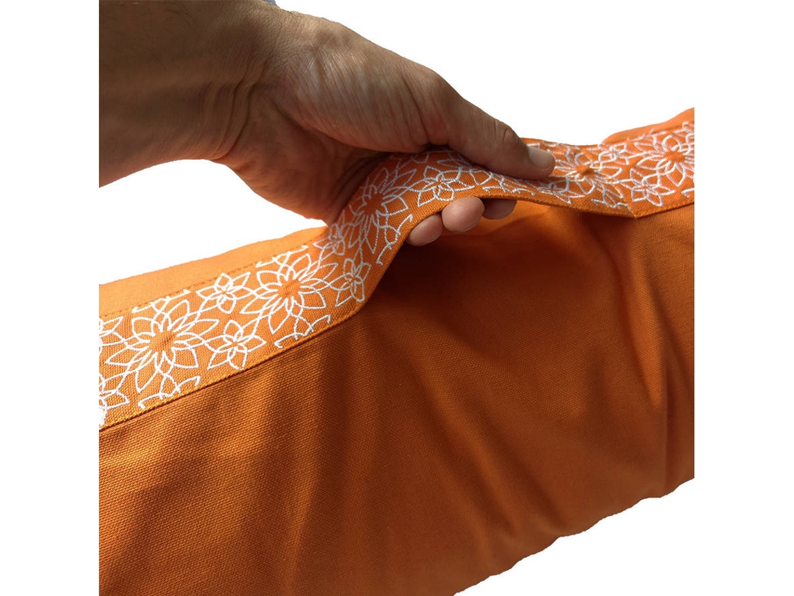 Bolster de yoga SAMARALI (Algodão - Laranja - 20 x 20 x 66 cm