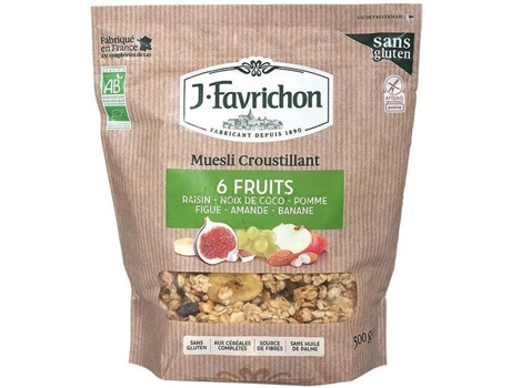 Muesli J.FAVRICHON Crunchy 6 Frutas (375G)