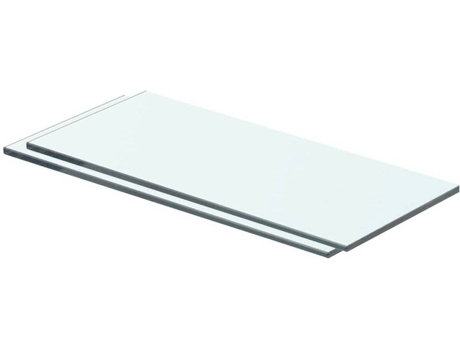 Prateleiras 2 pcs 40x12 cm vidro transparente