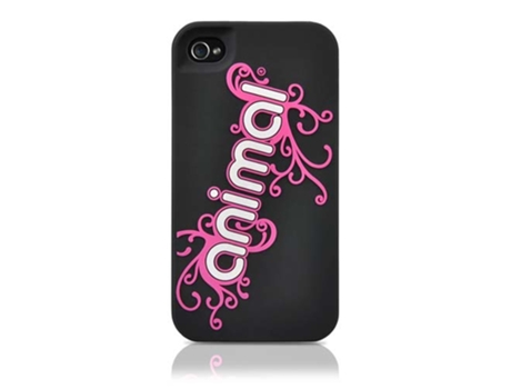 Capa iPhone 4, 4s   animal Silicone Rosa