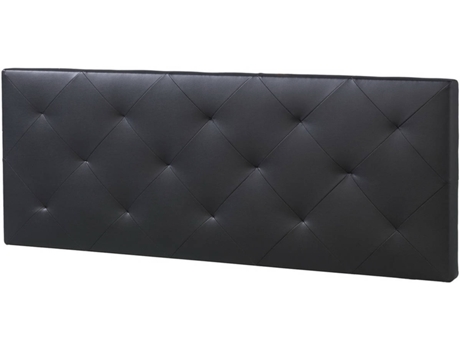 Cabeceira de Cama  Rombo (Preto - 140 x 60 x 8 cm - Espuma, Contraplacado, Couro Sintético)