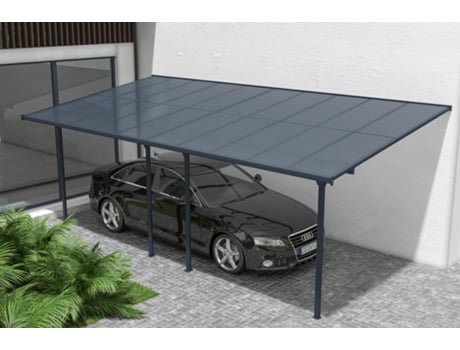 Pérgula anexa/garagem 18m² kleo 600 x 300cm alumínio cinza