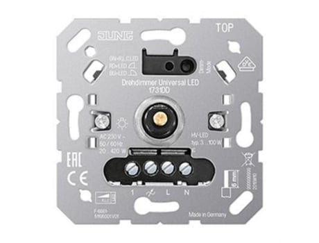 Dimmer Rotativo Universal para Led com Entrada Auxiliar JUNG