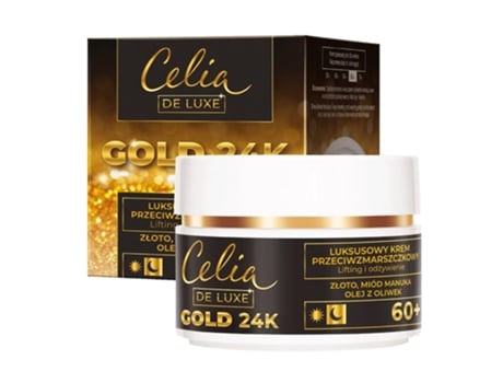 CELIA De Luxe Ouro 24K 60 + anti-rugas creme de noite 50ml