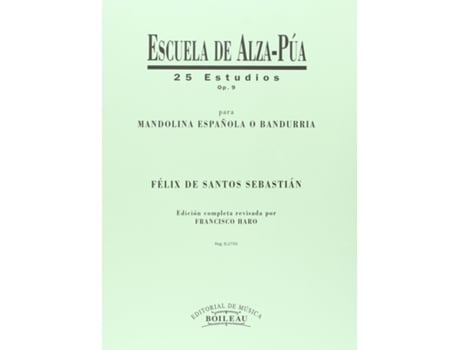 Livro Escuela Alza-Púa Op.9 de Félix De Santos Sebastián (Espanhol)