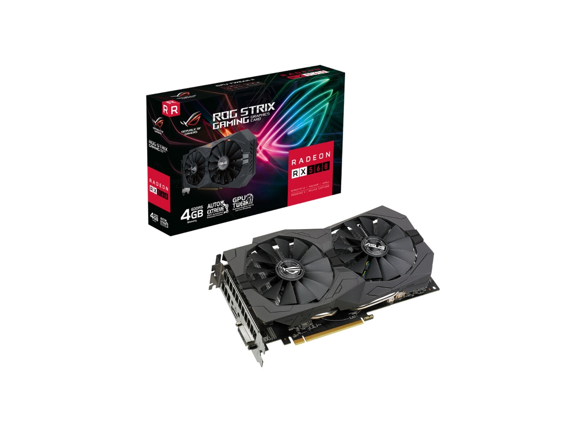 Placa Gr fica ASUS Rog Strix Rx560 4G V2 Gaming 4 GB GDDR5