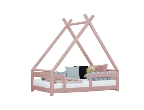 Cama Cabana Infantil Tahuka 120 X 200 Rosa Pastel BENLEMI