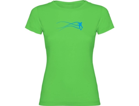 T-shirt para Mulher KRUSKIS Skate Estella Verde para Outdoor (L)