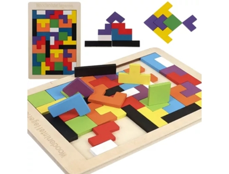 Wooden Puzzle/Tetris KRUZZEL 22667