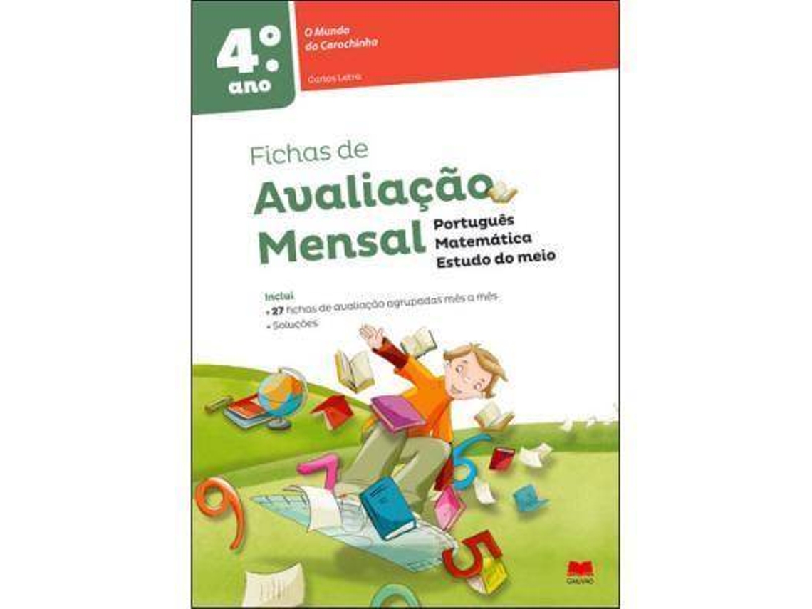 Livro Fichas De Avaliação Mundo Da Carochinha 4º De Carlos Letra Wortenpt 4687