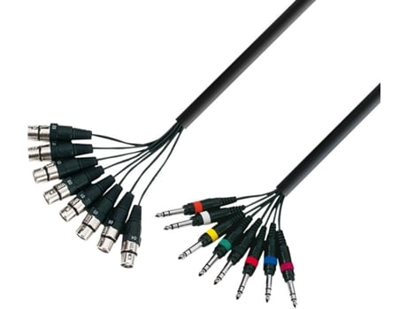 Cabo de Áudio ADAM HALL (XLR - Jack 6.3mm - 5 m - Preto)