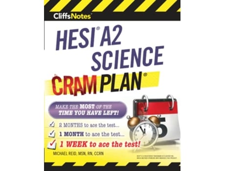 Livro CliffsNotes HESI A2 Science Cram Plan de Michael Reid Msrn (Inglês)