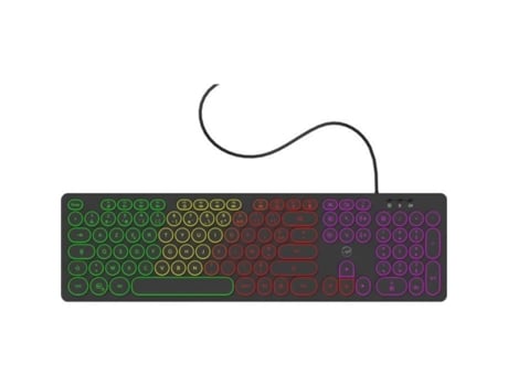 Teclado com Fio Rgb MOBILITY LAB Ml306858 Azerty Teclas Redondas Preto