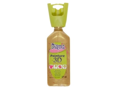 Tinta 3D DIAM'S 3D Multisuperficies 37 Ml Ouro Perolado