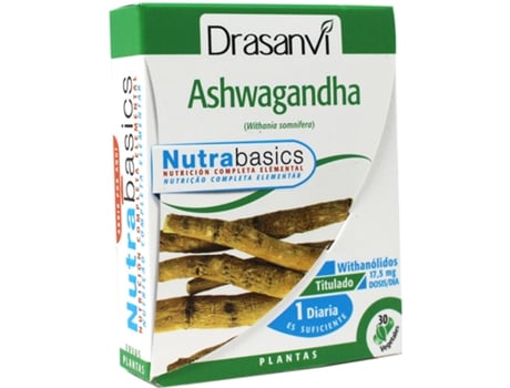 Suplemento Alimentar DRASANVI Ashwagandha Nutrabasicos (30 Caps - Cápsulas)