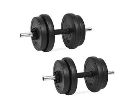 Conjunto de Halteres Ajustáveis de Borracha Newton Fitness 2 x 20 kg -  Helisports