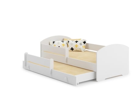 Cama dupla 160 x 80 com colchões e estrados incluídos Kobi Luk