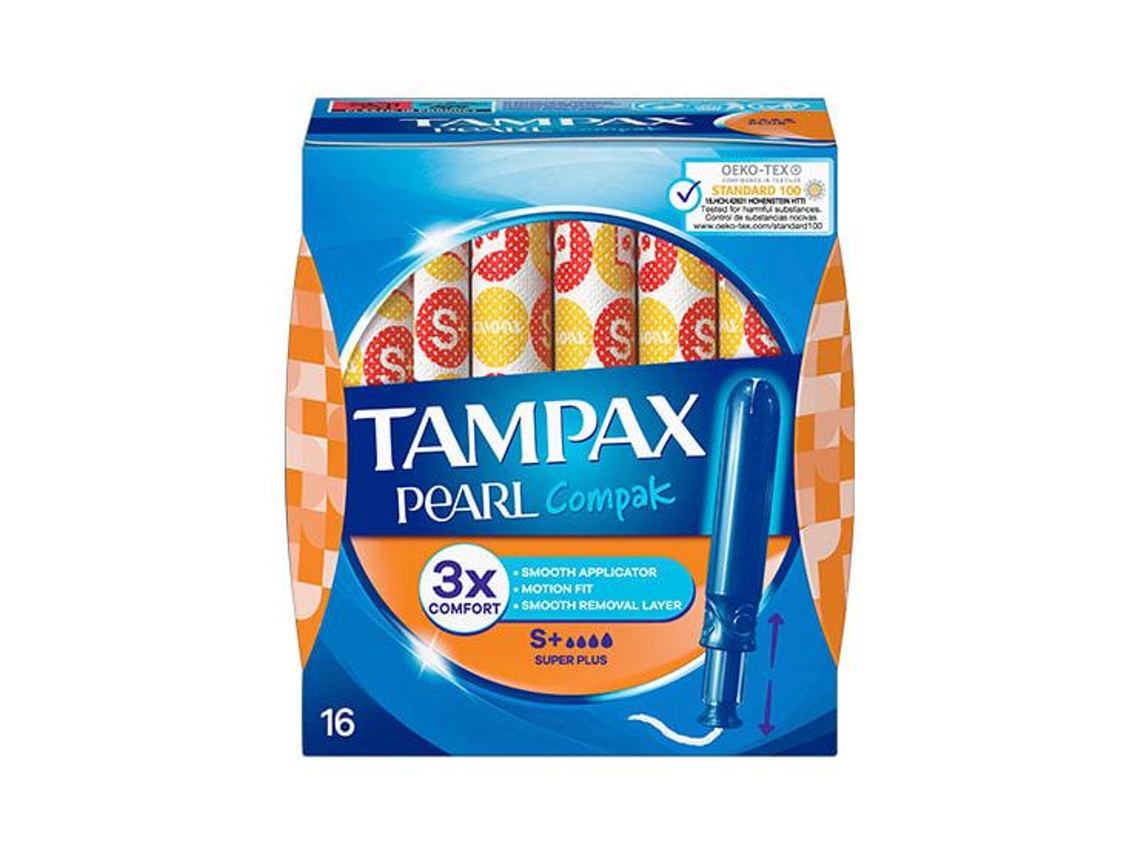 Tampax Pearl Compak Super Plus 16 Unidades Tampão