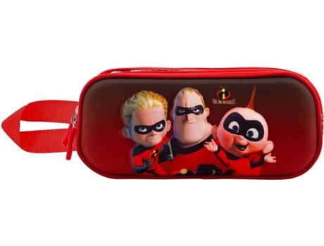 Estojo Duplo OS SUPER-HERÓIS Incredibles 3D (Vermelho - 10x22.5x7cm)