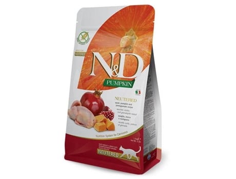 Cat Pumpkin Neutered alimento seco para gatos FARMINA 1,5kg