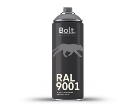 Spray Bolt Acrílico Premium Brilhante Acrílico Brilhante Ral 400 Ml (Ral 9001 Creme Branco)