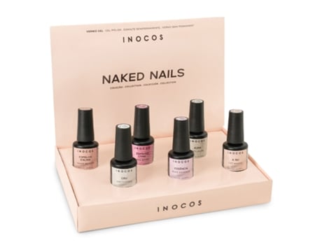 Verniz gel Inocos presskit coleção Naked Nails