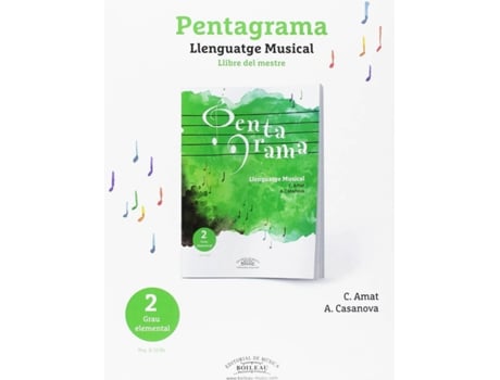 Livro Pentagrama - Llenguatge Musical Elemental 2 de Carmen Amat Cunnington (Catalão)