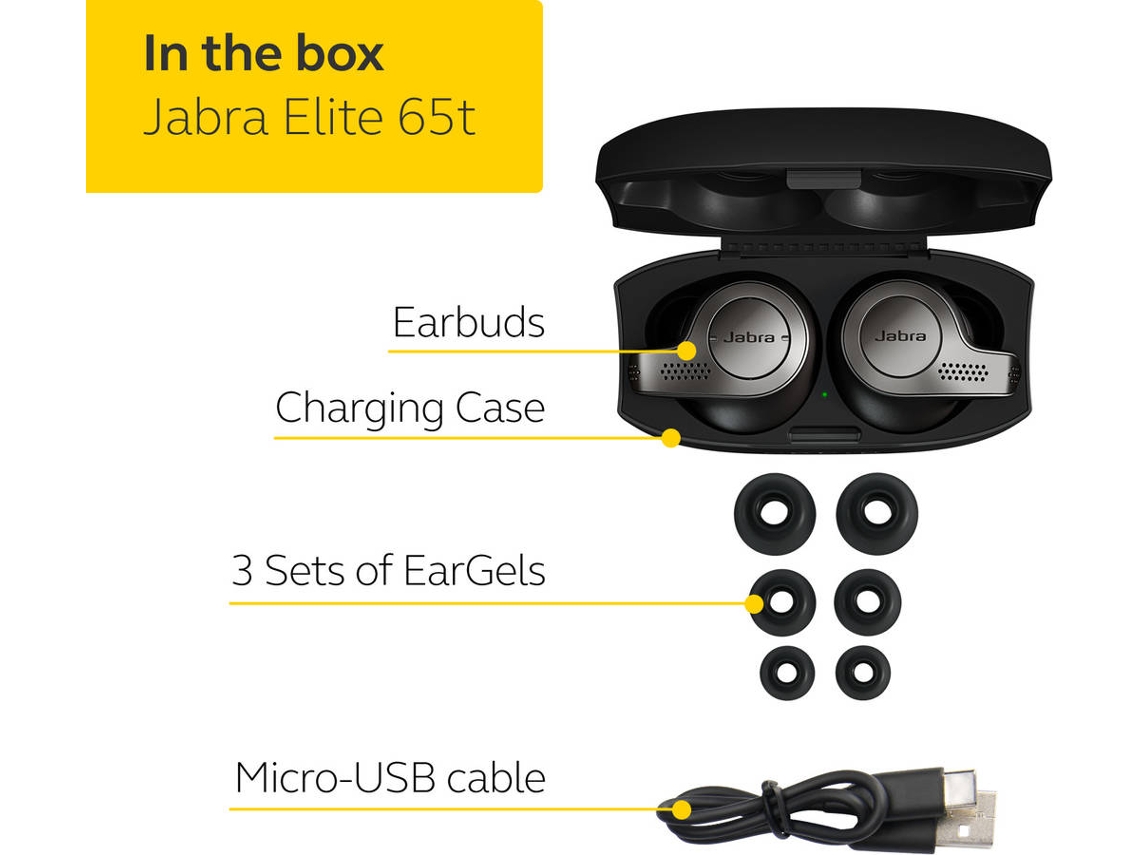 Auriculares Bluetooth True Wireless JABRA Elite 65T In Ear