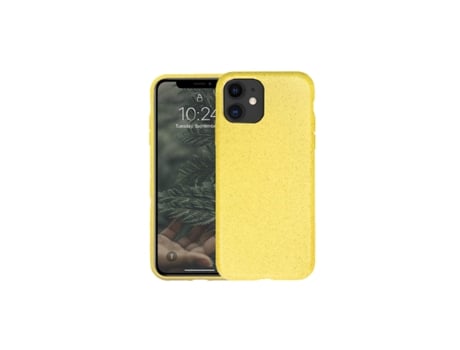 Jaym - Capa 100% Biodegradável Amarelo Para iPhone 11 - Ecológica - Flexible e Resistente - 100% Reciclado e Reciclável