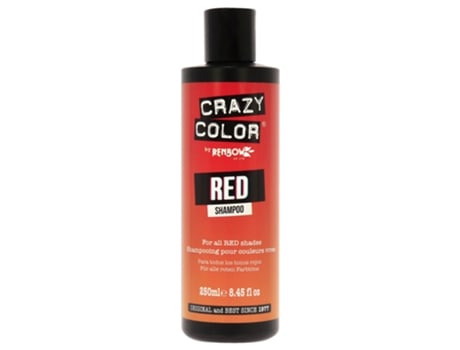 Shampoo de cor vibrante - vermelho da CRAZY COLOR para unissex - shampoo de 8,45 onças