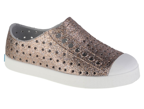 Sapatos NATIVE Menina (Sintético - Prateado - 23)